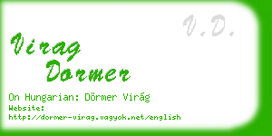 virag dormer business card